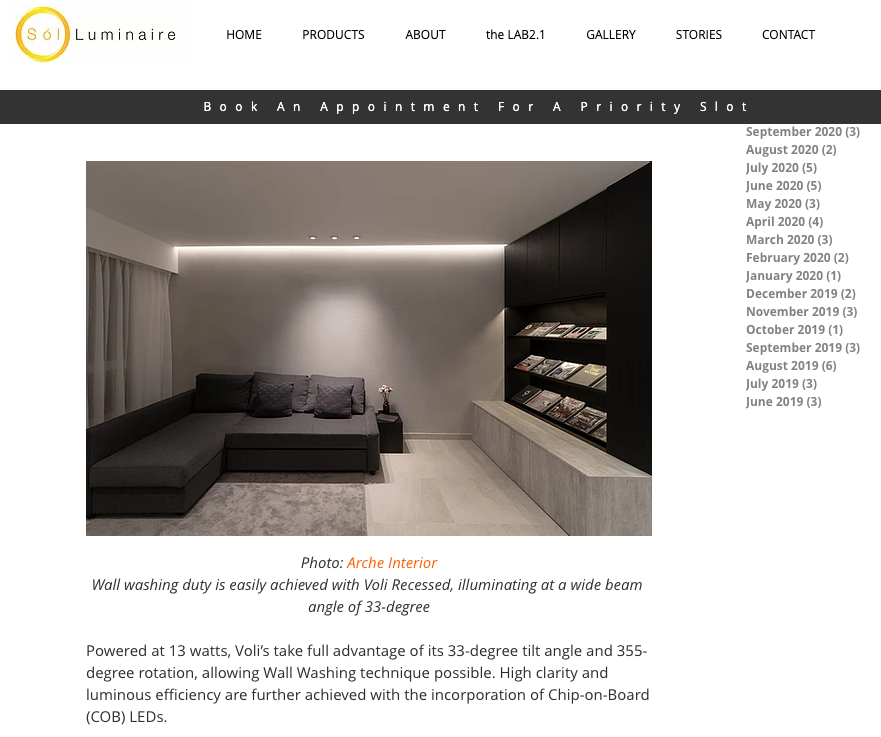 Arche X Sol Luminaire Voli series lighting review